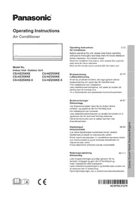 Käyttöohje PANASONIC CU-HZ25XKE Ilmastointilaite