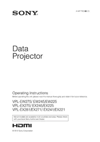 VPL-EX281 SONY