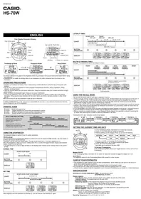Notice CASIO HS-70W Montre
