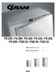 Handleiding GRAM FSD 29 Vriezer