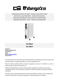 Orbegozo RA 2000 E - Radiador a óleo