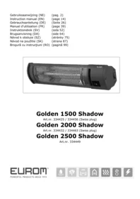 Eurom Golden 1500 Shadow - Bijverwarming