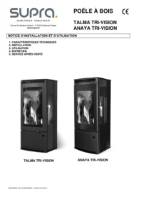 Notice SUPRA FR9010580B TALMA TRI VISION Poêle à bois