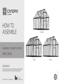 Notice Canopia HARMONY MYTHOS HYBRID 6X14 2X4.3 Abri de jardin