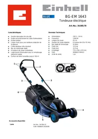 EINHELL BG-EM 1643 - Tondeuse électrique