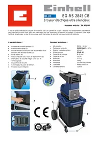 EINHELL BG-RS 2845 CB - Broyeurs de végétaux