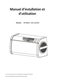 Notice OPTIMEA OAC Portable air conditioner