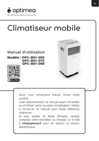Notice OPTIMEA OPC B01 050 70 090 Portable air conditioner