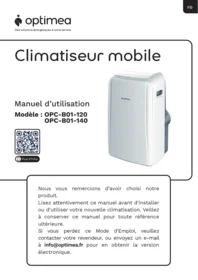 Notice OPTIMEA MANUELOPC B01 120 140FR Portable air conditioner