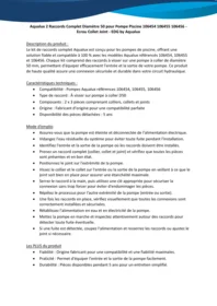 Notice Edenea RACCORDS COMPLET DIAMETRE 50 Piscine