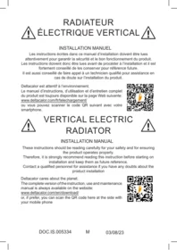 Notice DELTACALOR RAMADA VERTICAL Radiatore elettrico
