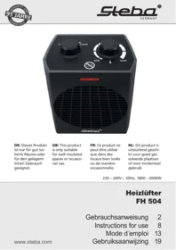 Notice STEBA FH504HEIZLUEFTERSTEBAGEBRAUCHSANWEISUNG4011833500922 Kitchen appliance