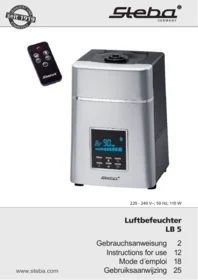 Notice STEBA LB5LUFTBEFEUCHTERSTEBAGEBRAUCHSANWEISUNG4011833301482 Kitchen appliance