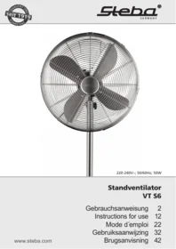Notice STEBA VTS6VENTILATORSTEBAGEBRAUCHSANWEISUNG4011833501042 Kitchen appliance