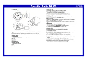 Notice CASIO TQ-309 Montre