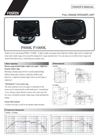 Notice FOSTEX P800K Non catégorisé