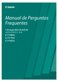 Manual CANON IMAGERUNNER ADVANCE DX C7770I Impressora
