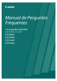 Manual CANON IMAGERUNNER ADVANCE DX C5740I Impressora