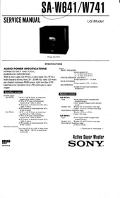 SONY SA-W641 - Loudspeaker
