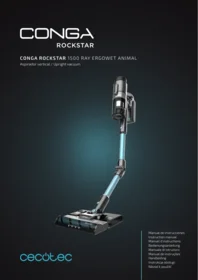 CECOTEC Conga Rockstar 1500 Ray Ergowet Animal - Aspiradora escoba