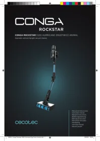 CECOTEC Conga Rockstar 5500 Hurricane Ergotwice Animal - Aspiradora escoba