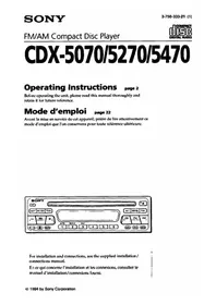 SONY CDX-5270 - Car radio