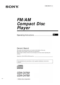SONY CDX-C5750 - Car radio
