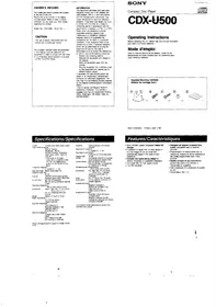 SONY CDX-U500 - Car radio