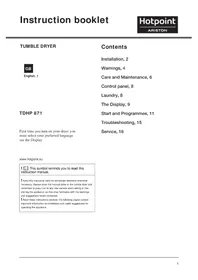 TDHP 871 RP (UK) Hotpoint Ariston