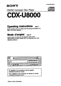 SONY CDX-U8000 - Car radio