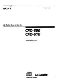 SONY CFD-600 - Hi-Fi System