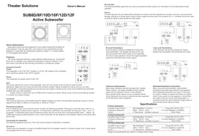 SUB12D Theater Solutions