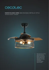 CECOTEC Energysilence Aero 3600 Invisible Metalic Style - Ventilador de techo