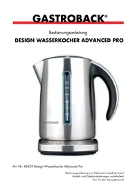 Manual Gastroback ADVANCED PRO 42429 Kettle