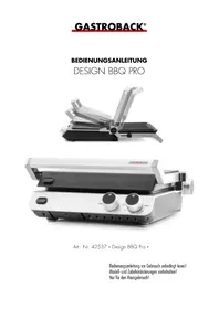 Manual Gastroback DESIGN BBQ PRO 42537 Grill