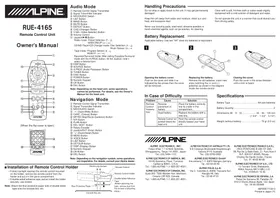 Manual ALPINE RUE-4165 Uncategorized