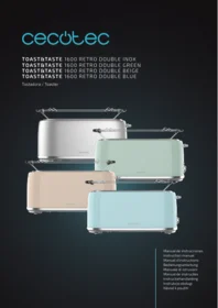 CECOTEC Toasttaste 1600 Retro Double - Aparato de cocina