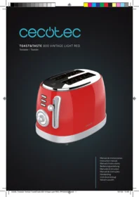 CECOTEC Toasttaste 800 Vintage Light - Aparato de cocina