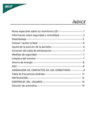 Manual ACER G225HQ Pantalla