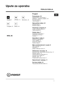 Navodila INDESIT WIXL 85 (EX) Pralni stroj