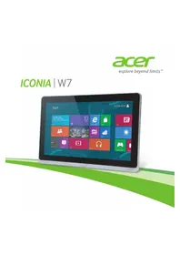 Manual ACER ICONIA W7 Tableta