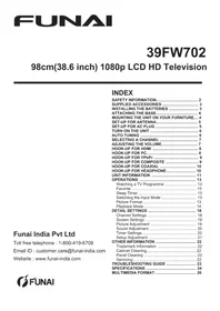 Manual FUNAI 39FW702 Television
