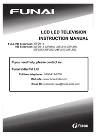 Manual FUNAI 24FL503 Television