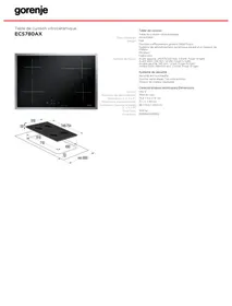 GORENJE ECS780AX - Table de cuisson