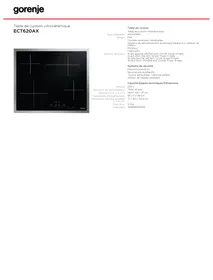 GORENJE ECT620AX - Plaque de cuisson