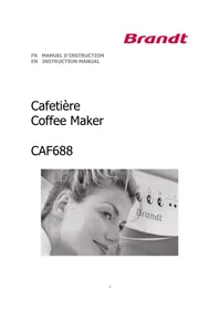 Manual BRANDT CAF688R Coffee maker