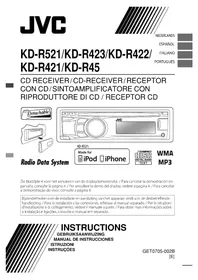 Manuale JVC KD-R423 Radio auto