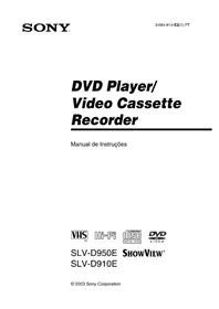 Manual SONY SLV-D910E Leitor de DVD / Videocassete