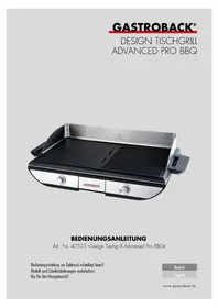 Manual Gastroback ADVANCED PRO BBQ 42523 Griddle