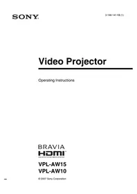 SONY VPL-AW15S - Projector